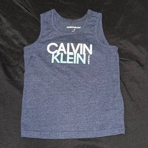 Calvin Klein Logo Boys Tank Top Navy size 3T